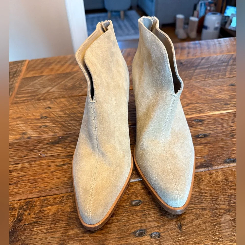 Vince Light Tan Ankle Booties